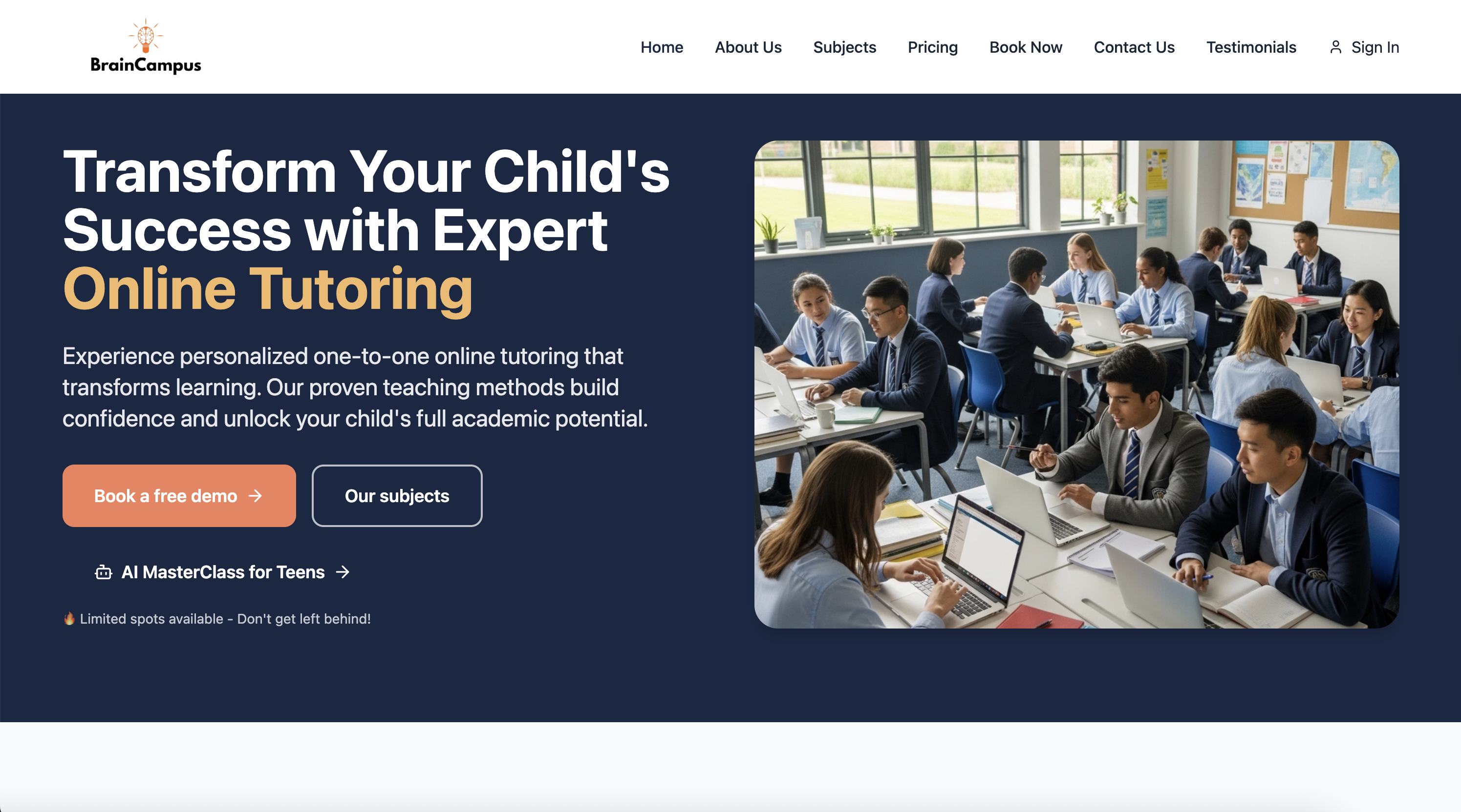 BrainCampus - AI-Powered Online Tutoring Platform preview